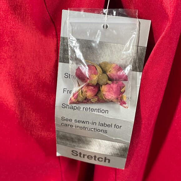 NEW Samuel Dong Jacket Womens Small red blazer designer colorful classic - Picture 7 of 13